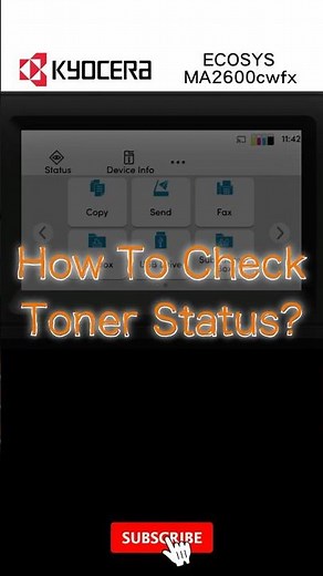 KYOCERA | Check Toner Status | Easy | 檢查碳粉剩餘量 | ECOSYS MA2600cfx | ECOSYS MA2600cwfx