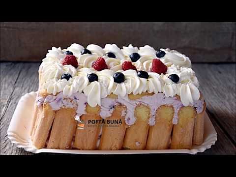 Yogurt and berry cake, no baking