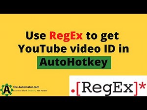 How to use RegEx to grab a Unique YouTube ID from a long URL