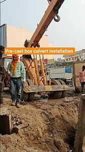 pre-cast box culvert | how to install pre-cast BC| hydra and JCB |civil engineering#construction