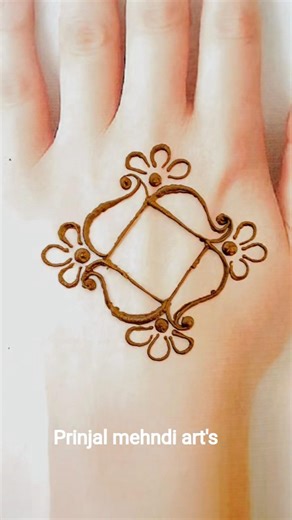 Simple Square Mehndi Design ❤️ Easy & ElegantBack Hand Square Mehndi | Beginner Friendly ✨#mehndi