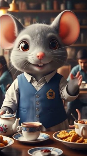 #DreamTrackAI FKPK subscribe Tea boiling Mouse pours chai Steam rises "Mini Mouse Making Chai #mouse