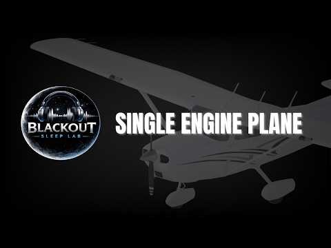 Single Engine Airplane Sound Black Screen 8 Hours | Propeller Noise for Sleep | Blackout Sleep Lab
