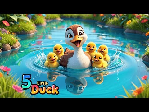 Five Little Ducks 3D Animation | Fun Counting Adventure for Kids