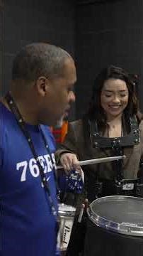 How hard can it be to drum line with the Sixers Stixers?