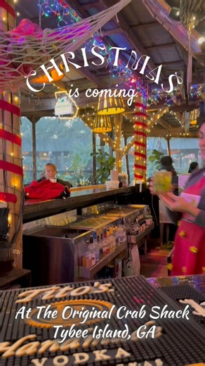29K views · 410 reactions |  The holidays at The Original Crab Shack are unlike anywhere else. Picture this: festive lights, specialty drinks, fresh seafood, and slow-roasted BBQ—all in a cozy setting overlooking Chimney Creek! We’re open daily from 11:30 AM to 9 PM, so make plans to join us this season! 呂✨#tybee #christmas #holiday #savannah #seafood #tik #yummy #travel #fun #visit #lights #grinch | The Original Crab Shack | Facebook