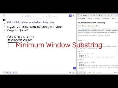 Minimum Window Substring - Leetcode 76 - Python