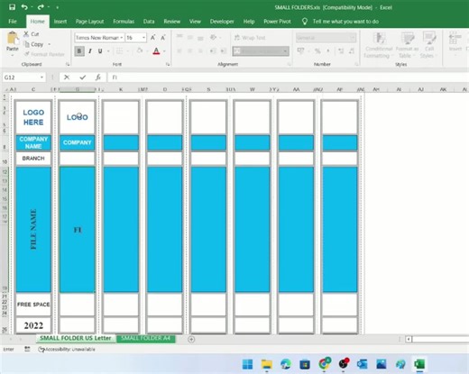Printable Folder Back Labels: Excel & Google Sheets Template (digital Download) - Etsy UK