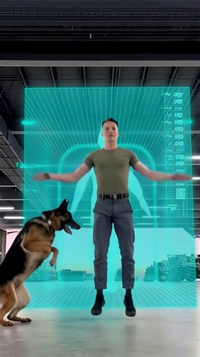 Futuristic Training Surprise: Soldier Shocked as Dog Joins the Exercise #shorts #viralshorts