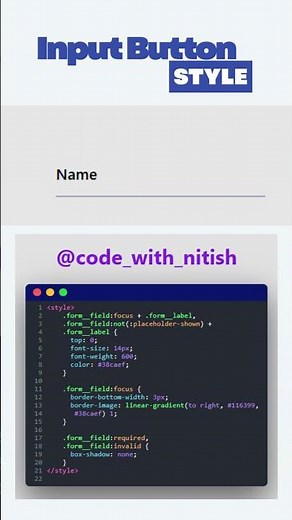 How to create Input Box in just html css | HTML, CSS #html #css #htmlcss #htmlbutton