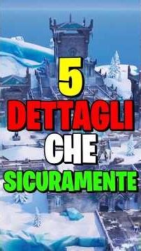 NON Hai NOTATO Questo DETTAGLIO su FORTNITE NUOVA SEASON! #fortnite #perte #fortniteita