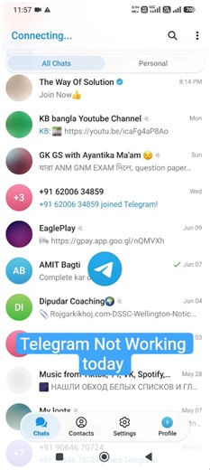 Telegram not working Today | Telegram App Nahi chal raha hai | Telegram Open nhi ho raha ha #shorts
