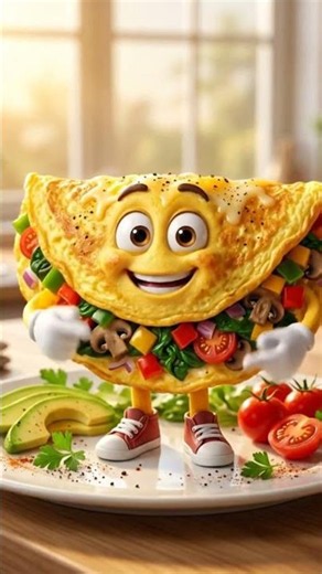 🍳 Veggie Omelet: The Perfect Healthy Breakfast! 💚