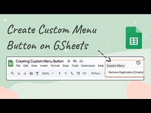Creating Custom Menu on Google Sheets
