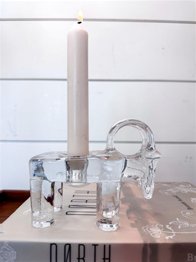 Vintage Kosta Boda Scandinavian Art Glass Ram Figurine Candle Holder, Swedish UV Reactive Glow Glass, 5" Glass Ram Statue MCM - Etsy