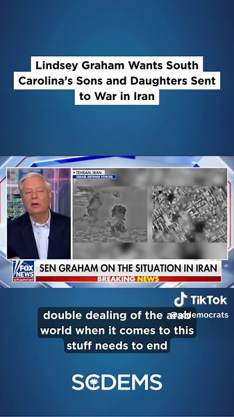 Lindsey Graham says he’s going back to South Carolina to ask families to send their sons and daughters to the Middle East as the war with Iran escalates. South Carolinians deserve leadership that protects our communities, not politicians eager to send the next generation into another war. #SCPol #SCDems
