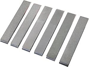 6"x1"Knife Diamond Sharpening Stones Set Aluminum Alloy Base 6pcs 150# 220# 400# 600# 1000# 1500# Match Ruixin Pro