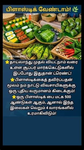 🔥❔bye bye பிளாஸ்டிக் பைகள் …? #shorts