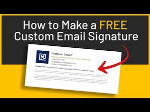 How to Make a FREE Custom Email Signature Using Google Docs
