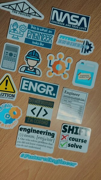ENGINEERING PROFESSIONAL STICKER👷‍♂️👷‍♀️ Shout out to all engrs. out there looking for high quality prints of cute stickers🫶🫶 #stickers #engineer #highquality #prints #foryou