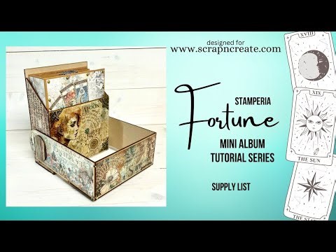 Stamperia Fortune Mini Album Tutorial Supply List