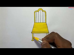 Chair 🪑 drawing for beginners/ Really easy to draw a chair/ How to draw a chairs
