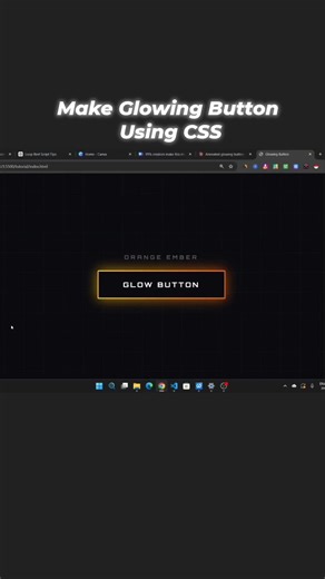 Glowing Button Using Only CSS 🔥