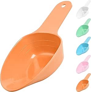 Dog Food Scoop-Melamine Pet Food Measuring Cup - 1 Cup 1/2 Cup 1/4 Cup Dog Cat Bird and Rabbit Food Feeding Scoop Dishwasher Safe - Orange