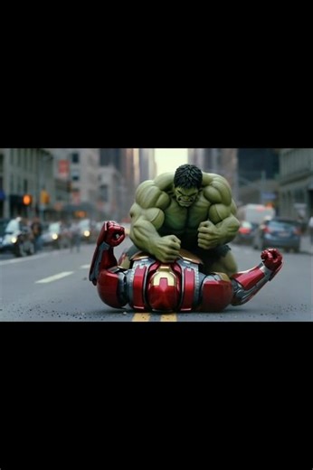 Hulk vs Iron man fight #hulk #viral #ironman #marvel