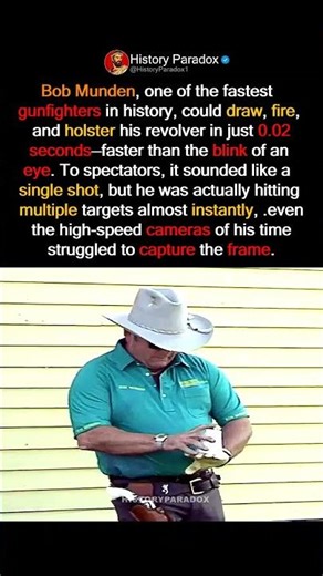 How Bob Munden Became the Fastest Gun Alive and Broke Physics in Seconds... #shorts