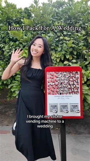 the sticker vending machine by amanda on Instagram: "how I pack for a wedding 🥂 #stickervendingmachine #weddingfavors #weddinginspo #2025bride #2026bride #2025wedding #2026wedding #artprints #miniprintsvendingmachine #temporarytattoo #weddingstickers #weddingstickermachine #stickervendingmachine #weddingfavors #weddinginspo #2025bride #2026bride #2025wedding #2026wedding #artprints #miniprintsvendingmachine #temporarytattoo #weddingstickers #weddingstickermachine"