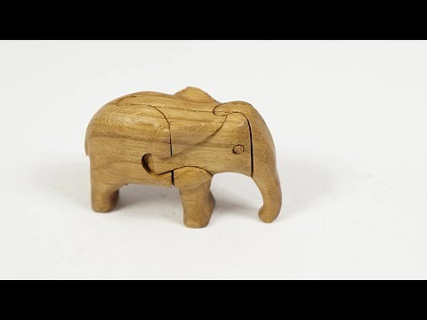 Elephant -03. How to make 3d puzzle "Elephant" on a scroll saw.