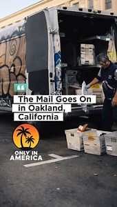 Oakland, California. U.S. Postal Service vehicles covered in graffiti — yet mail delivery continues. Some see resilience. Others see a system breaking down. This is the reality people are reacting to. 🇺🇸 Is it time to restore Oakland? | Only in America