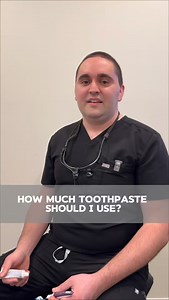 How much toothpaste should you use? #toothpaste #teeth #tooth #cavity #dentisty #dentistry #cosmeticdentistry #nc | John Michael Williams-dds
