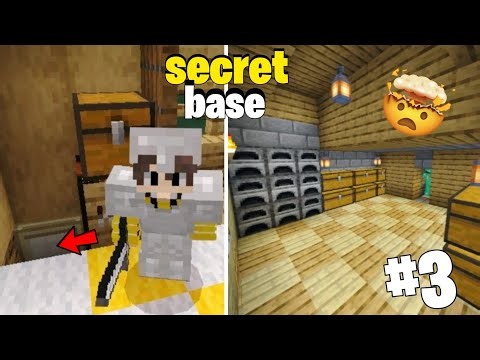 I built secret base ❤ || minecraft pe survival series episode 3