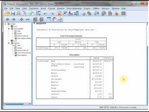 Measures of central tendency with SPSS