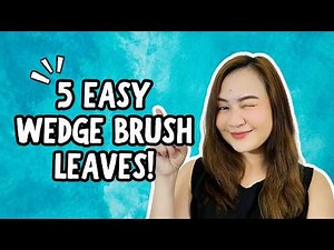 Paint 5 Easy Leaves Using One Brush! | Wedge Brush Tutorial for Beginners