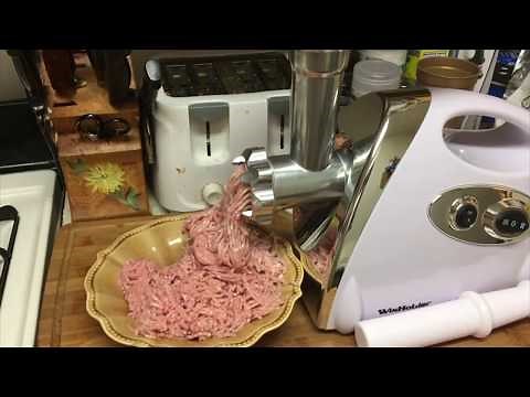 Winholder meat grinder in action