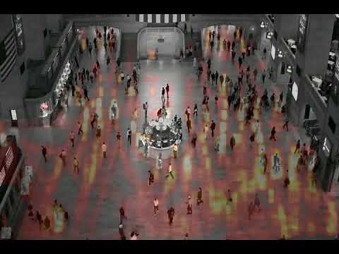 Heatmap from Human Detection in a Crowd