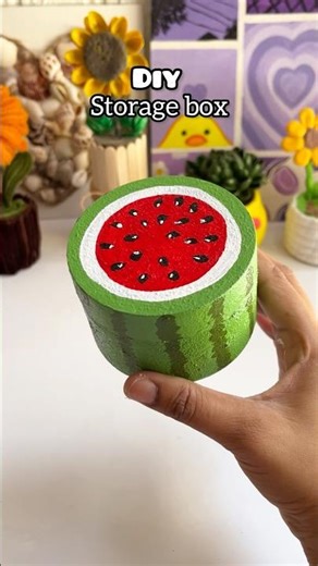 Diy storage box 🩷🧿 #craft #craftideas #artscraft #watermelon #youtubeshorts #creativeart #diy
