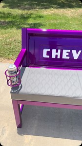 1.7M views · 22K reactions | Custom Chevy benches for more information please dm. #custom #custommade #mancave #powdercoating #c10 #chevy #chevrolet #tailgate #tailgatebench | Porras Custom Metal | Facebook