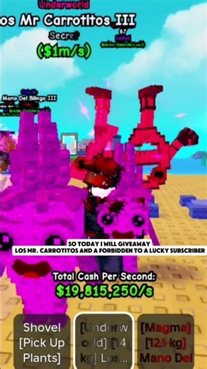 Pvb Giveaway! drop your discord user in comments too #plantsvsbrainrots #roblox