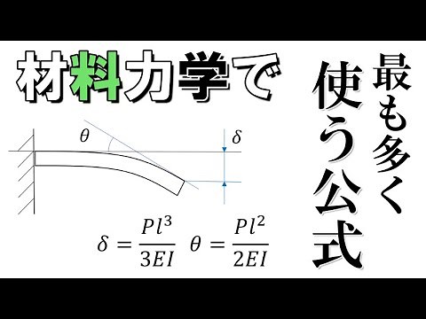 20分で分かる梁の曲げ公式【材料力学_曲げ：第三講】