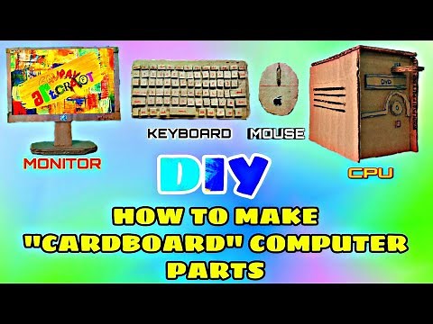 DIY HOW TO MAKE CARDBOARD COMPUTER PARTS || CARDBOARD MONITOR, KEYBOARD,CPU, MOUSE IDEAS