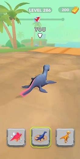 🎮 Dino Ninja Race Stage #286 🦖👑 #shorts #mobilegame #trex