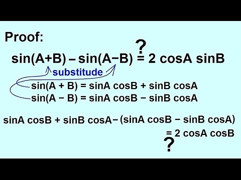 PreCalculus - Trigonometry: Trig Identities (19 of 57) Proof Using Addition & Subtraction Formulas
