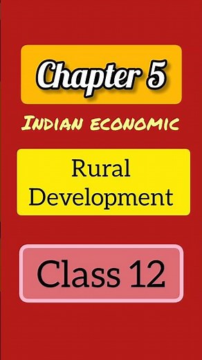 chapter 5 indian economy class 12 | indian economy rural development class 12 #indianeconomy