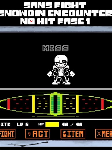 Undertale Sans Snowdin Encounter Fase 1 No Hit Underplus Engine #friskundertale #nohit #sans #undertale #undertaleau