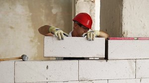 Bricklayer Mason Lays Bricks Construct Wall Stock Footage Video (100% Royalty-free) 1093527705 | Shutterstock