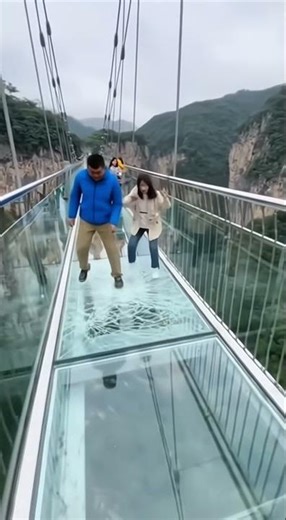 Glass Bridge Breaks While People Walk! 😱🌉